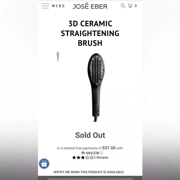 💚 JOSE EBER Digital Straightening Brush - Picture 1 of 6